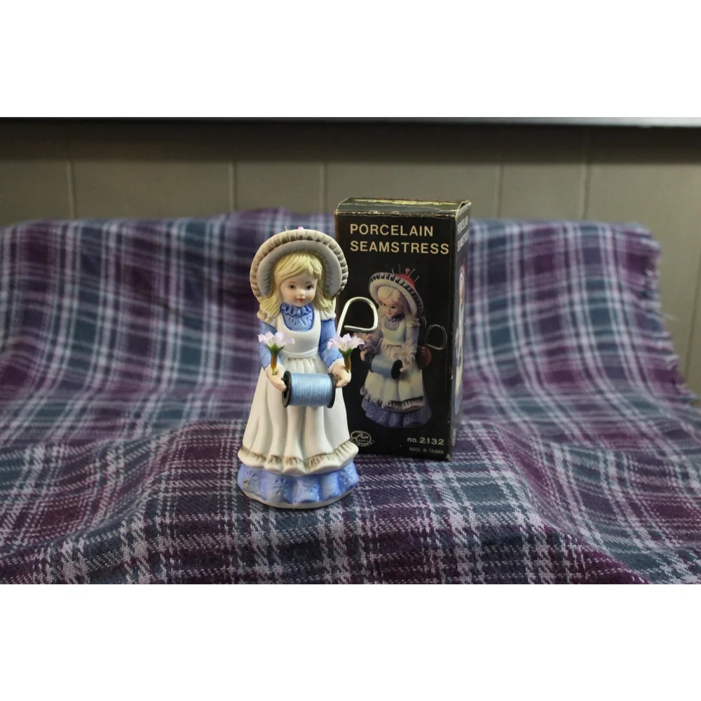 Porcelain Seamstress Ceramic Sewing Pincushion and more